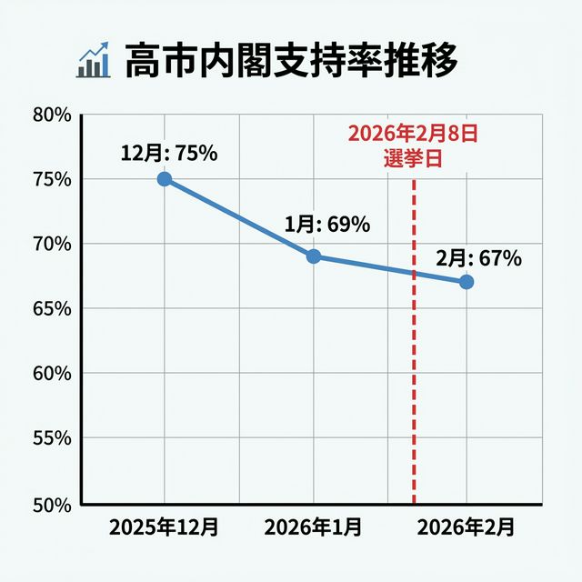 高市内閣支持率推移