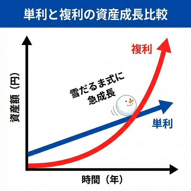 単利と複利の資産成長比較
