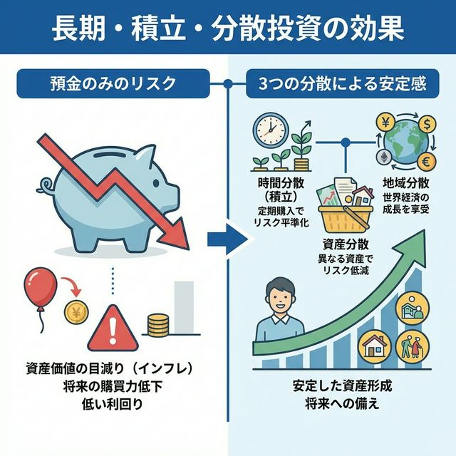 長期積立分散投資の図解