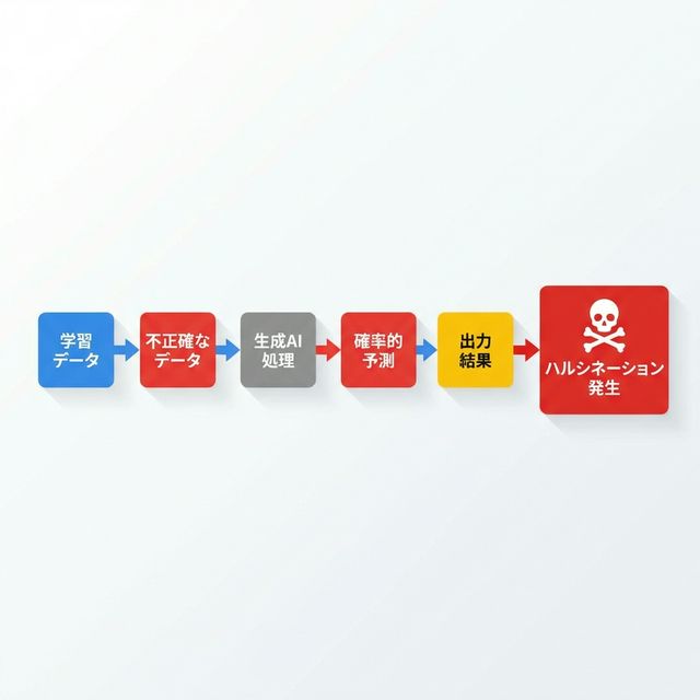 ハルシネーション発生メカニズムのフロー図