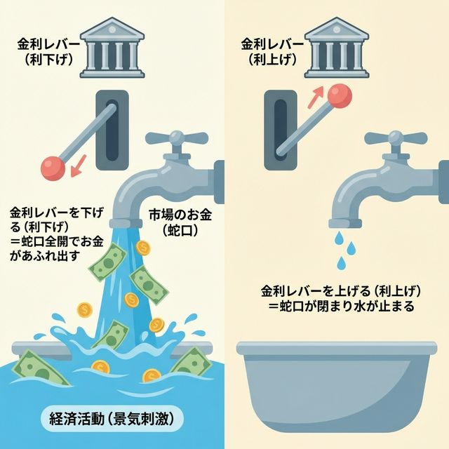 金利操作のメカニズム：お金の蛇口