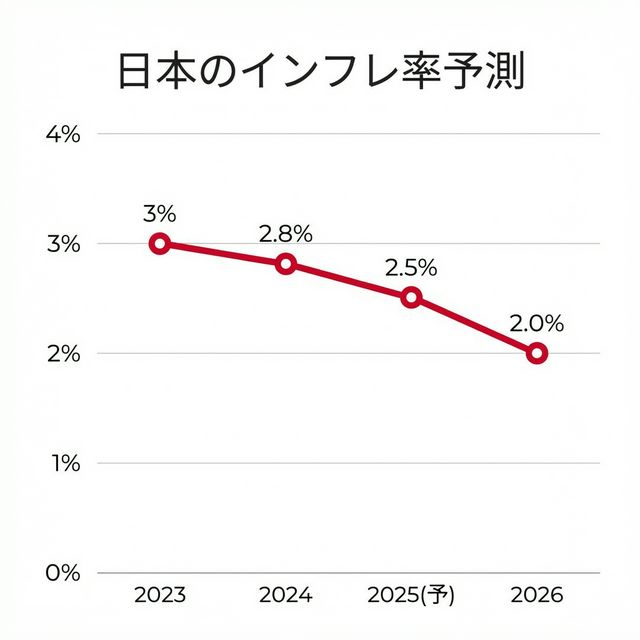 日本のインフレ率予測推移