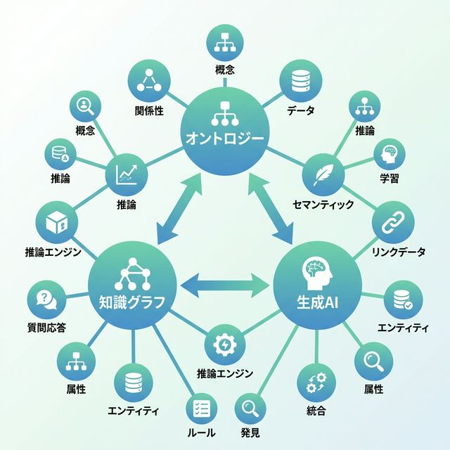 オントロジーと知識グラフのネットワーク構造
