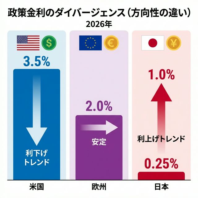 政策金利のダイバージェンス