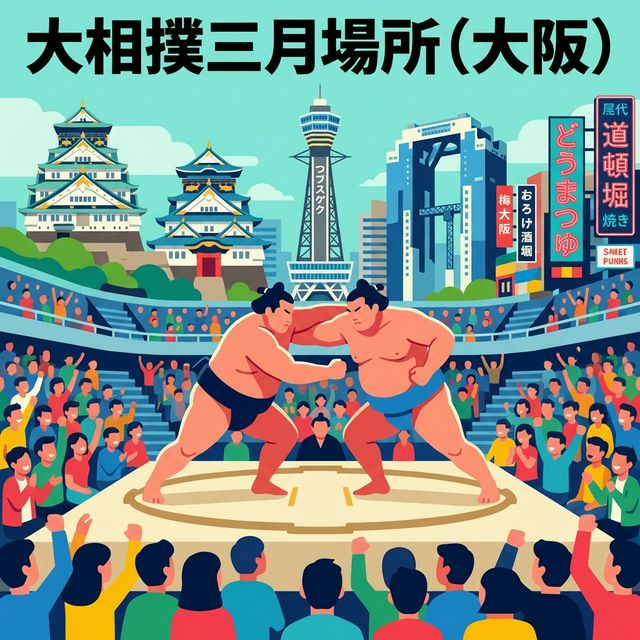 大相撲三月場所の様子