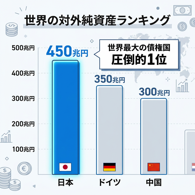 世界の対外純資産ランキング